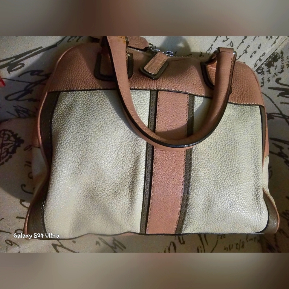 Cristhelen S. Satchel Bag in GUC pink/cream color